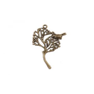 Zawieszka metalowa Charms ScrapBerry's Ptak na Drzewie, 29mm